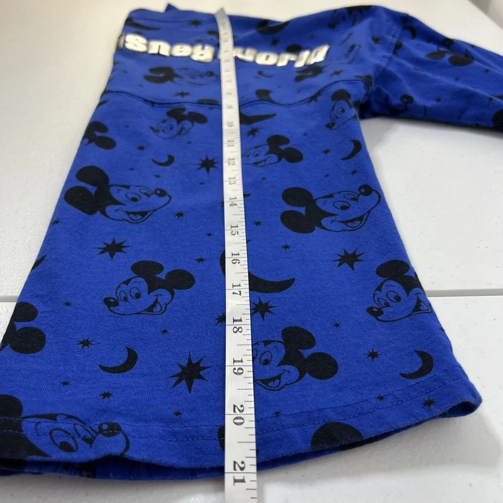Walt Disney World Spirit Jersey Mickey Shirt Blue Moons & Stars Kids Size XL - Picture 11 of 11